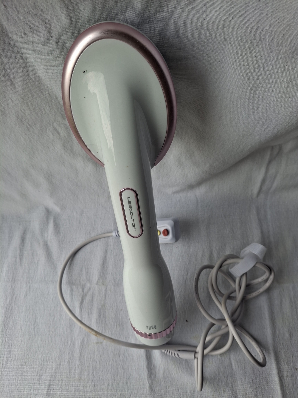 Lescolton Electric Hair Brush Styler White with Rose Gold Trim